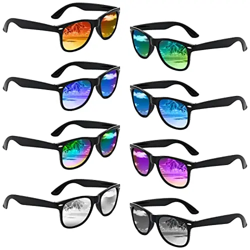 PIBUPIBU kids neon colored sunglasses party pack