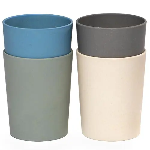 WEESPROUT bamboo fiber toddler drinking cups in natural colors