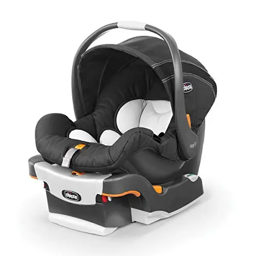 Chicco KeyFit infant car seat in Encore color showing easy installation features