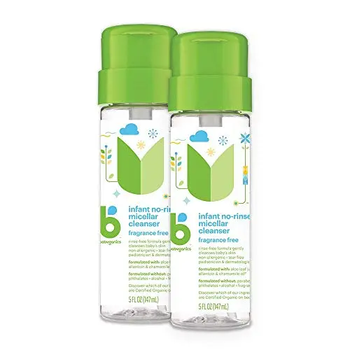 Babyganics Infant No-Rinse Micellar Cleanser bottles