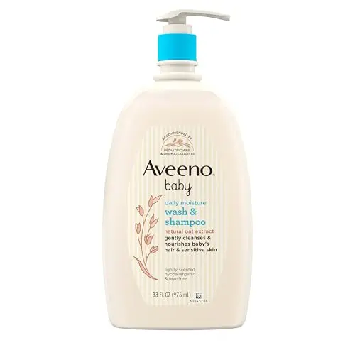 Aveeno Baby Daily Moisture bath wash and shampoo with natural oat extract