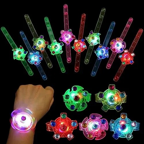 SCIONE LED light up fidget spinner bracelets for kids