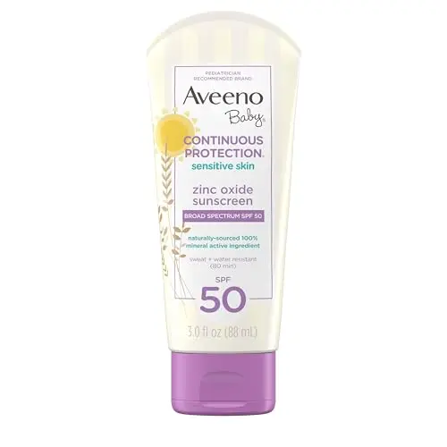 Aveeno Baby Continuous Protection Sunscreen lotion tube