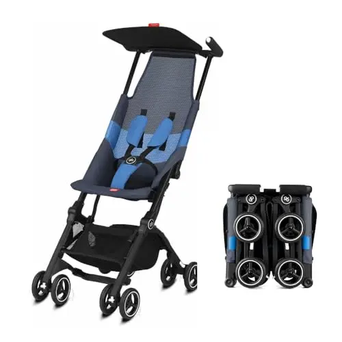 GB Pockit Air All Terrain ultra-compact travel stroller folded to handbag size