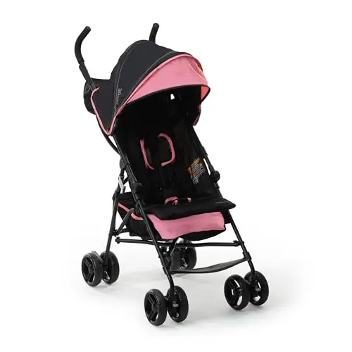 Ingenuity 3D Mini stroller in pink with compact auto-lock fold