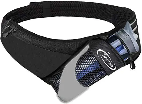 AiRunTech running belt with 45-degree angle water bottle holder
