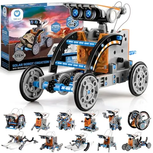 Sillbird solar robot building kit with multiple model options