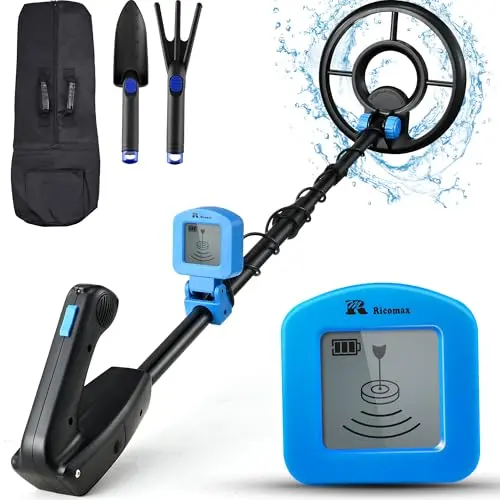 RM RICOMAX kids metal detector with LCD display and waterproof coil