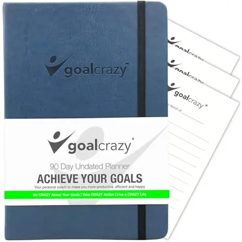 GOAL CRAZY Navy planner with habit cards and bookmarks