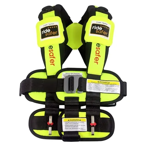 RideSafer Large portable car seat vest in yellow