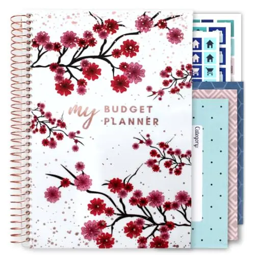 Busy Bee budget planner with stickers and cash envelopes