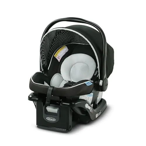 Graco SnugRide Lite LX infant car seat in studio color showing compact profile