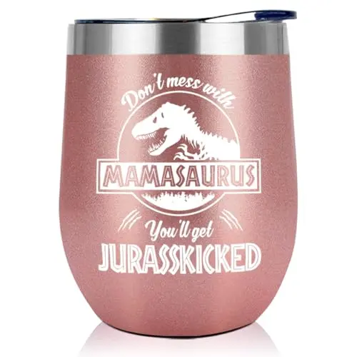 NewEleven Don't Mess with Mamasaurus insulated stainless steel tumbler