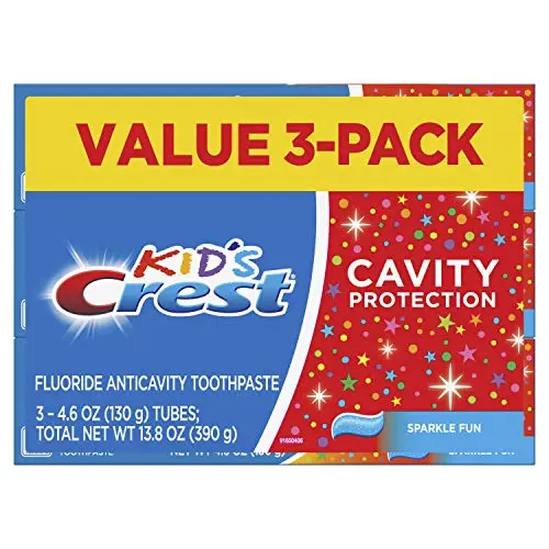 Crest Kids Sparkle Fun Toothpaste tube with sparkle design