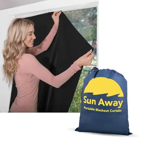 SUN AWAY portable blackout curtain with suction cups