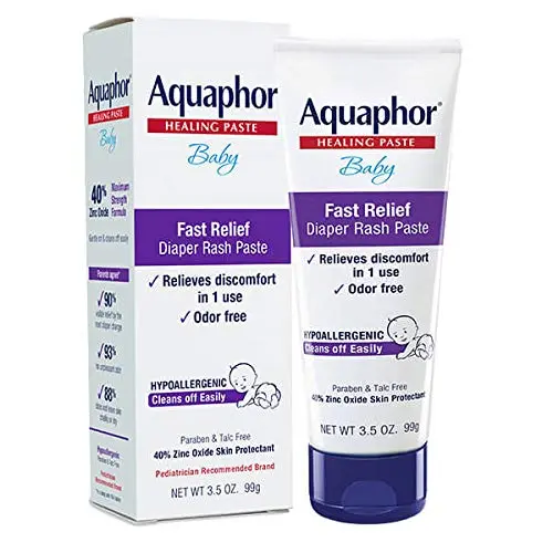 Aquaphor Baby Diaper Rash Paste tube for severe rashes