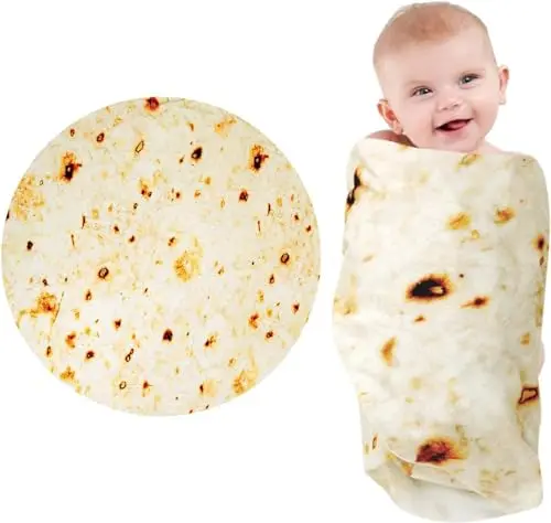 Lhedon tortilla blanket for baby swaddling and play