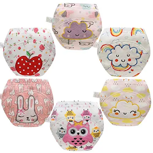 Skhls thick absorbent potty training pants with cute embroidery designs