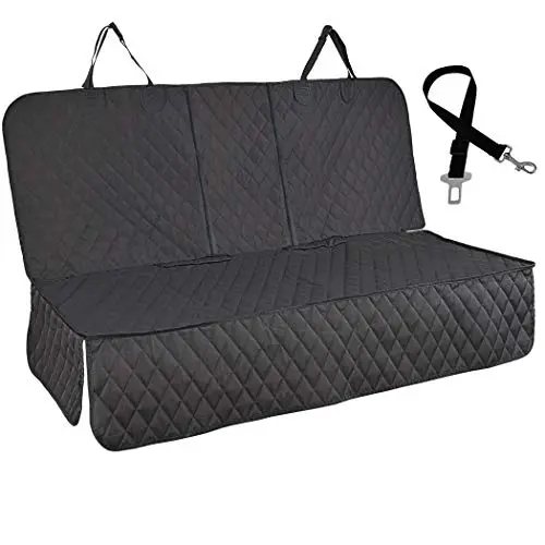 HONEST OUTFITTERS waterproof dog car seat cover with side flap in black