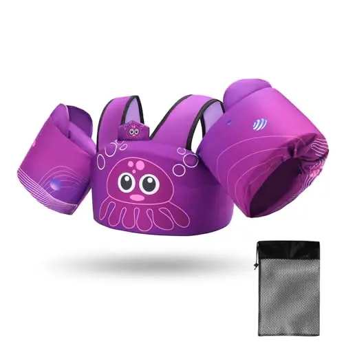 Elejolie Coast Guard approved toddler floaties with crossed straps