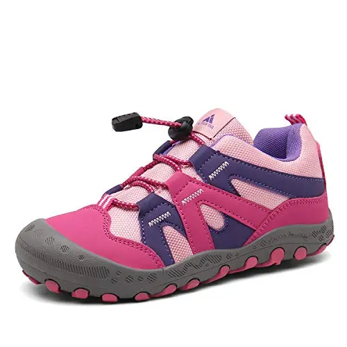 Mishansha kids hiking shoes with protective toe cap and adjustable buckle