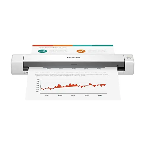 Brother DS-640 portable document scanner on desk