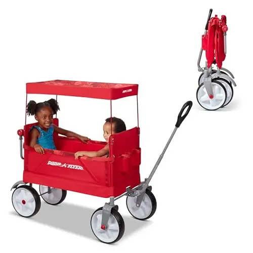 Radio Flyer beach wagon with extra-wide wheels for sand terrain
