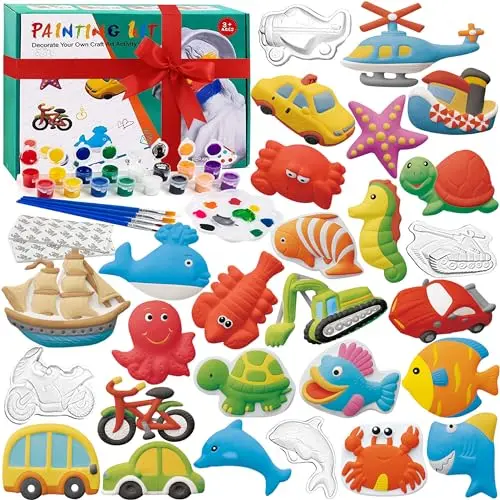 KODATEK arts and crafts kit with plaster figurines and paints