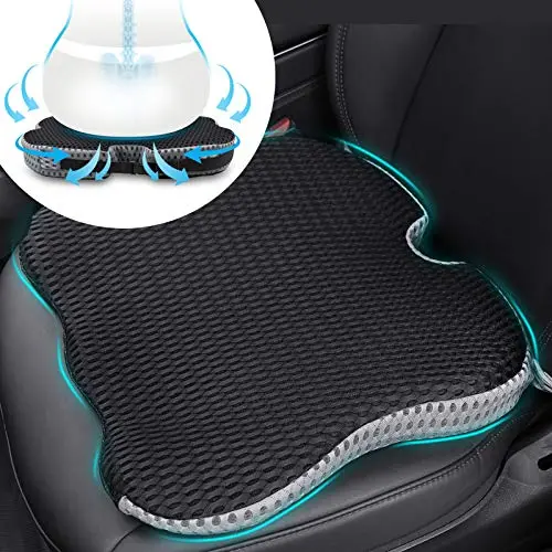 CarQiWireless grey car seat cushion with foldable design