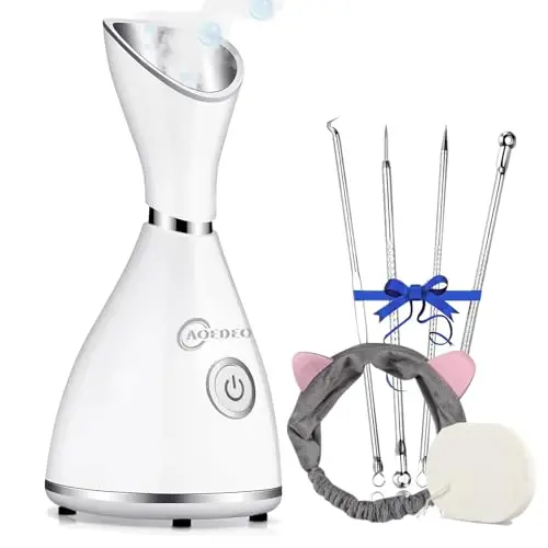 AOEDEO nano ionic face steamer with stainless steel skin kit