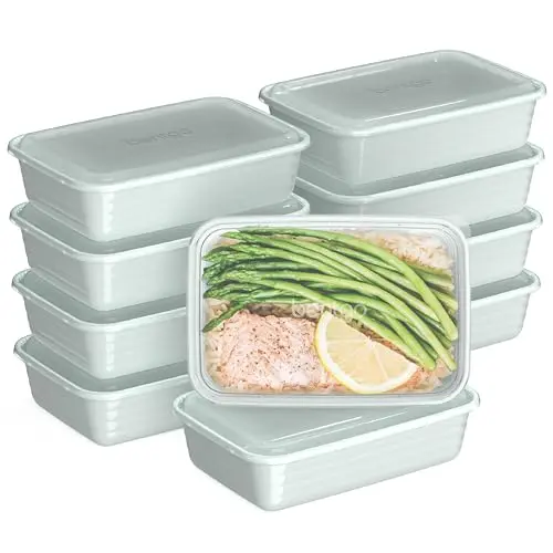 Bentgo Prep meal prep containers with clear lids and portion control design