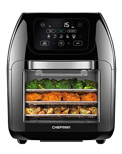 Chefman multifunctional digital air fryer with rotisserie