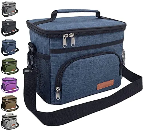 ExtraCharm insulated lunch bag in azure blue