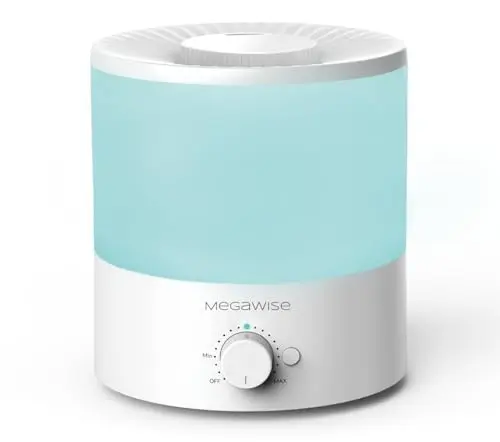 MegaWise ultrasonic cool mist humidifier in white
