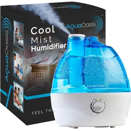 AquaOasis cool mist humidifier with 360 rotation nozzle
