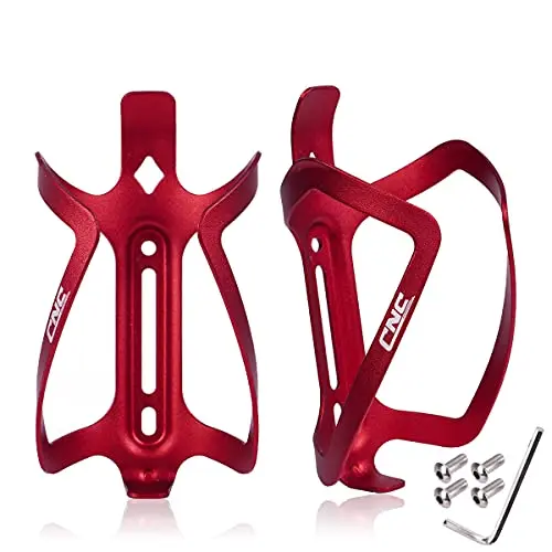 CNC red aluminum water bottle cage