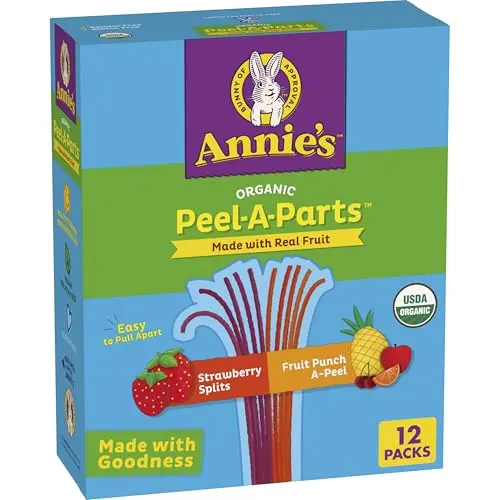Annie's Organic Fruit Peel-A-Parts strawberry and fruit punch flavored snacks