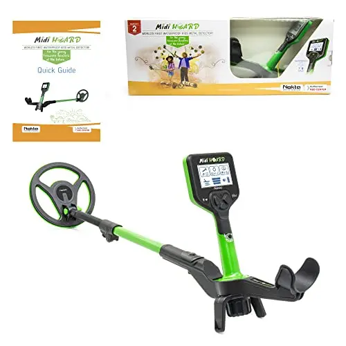 Nokta Midi Hoard kids metal detector with LCD display and waterproof construction