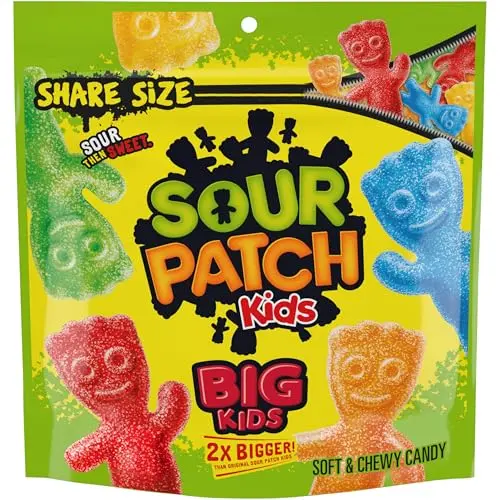 Sour Patch Kids Big Kids soft and chewy candy in assorted fruit flavors
