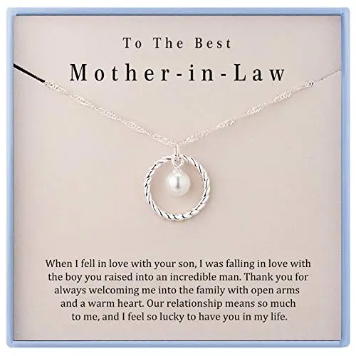 Burning Love sterling silver mother in law necklace with circle design