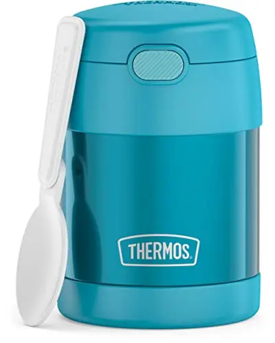 THERMOS FUNTAINER kids food jar with spoon in teal color