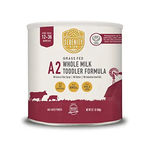 Serenity Kids A2 Whole Milk Toddler Formula powder container