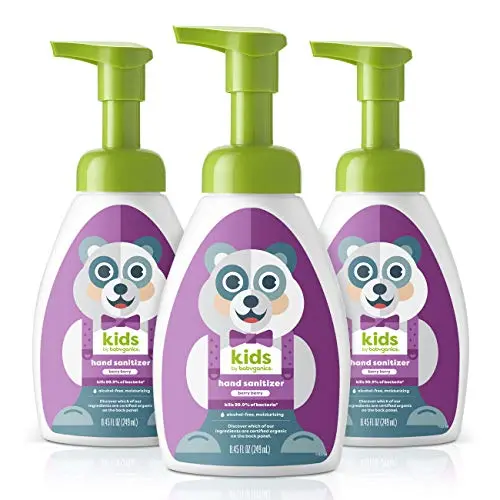 Babyganics Berry Berry scented foaming hand sanitizer pump bottles