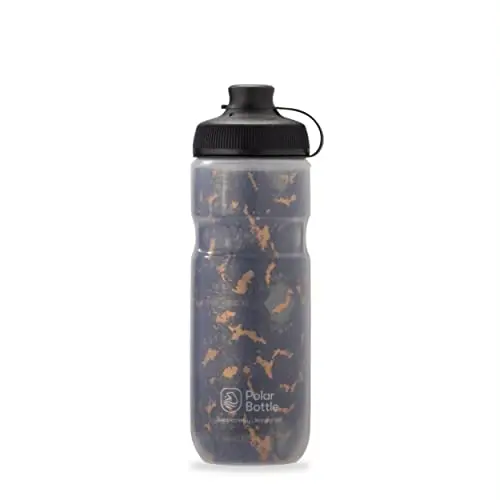 Polar Bottle Shatter insulated mountain bike water bottle with dust cover