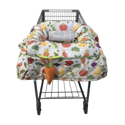 Boppy 360-degree coverage shopping cart cover with toy tether