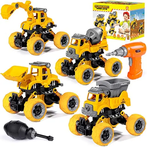 LUDILO take apart construction toys with electric drill and vehicles