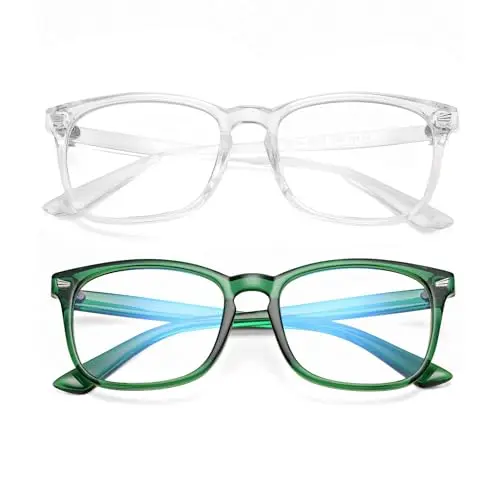 AZorb kids computer glasses with clear and colored frames