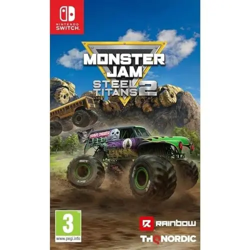 Monster Jam Steel Titans 2 game cover showing monster trucks