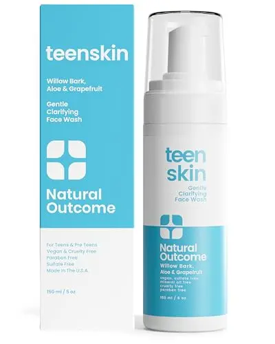 natural outcome Teen Skin Face Wash bottle with natural ingredients