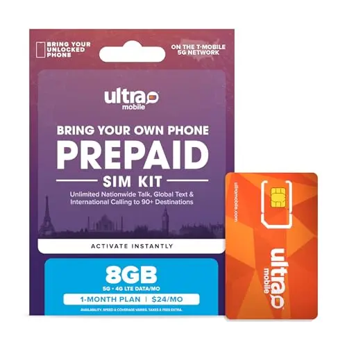Ultra Mobile prepaid SIM card with 8GB monthly data